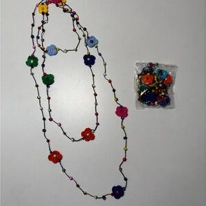 Adjustable long and colorful necklace